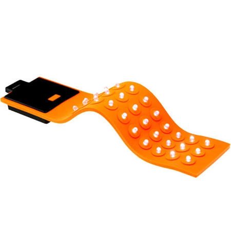 Whole-In-One Magnetic Silicone Orange 30 LED Flex ORANGE Flashlight 3 Functions Handsfree WH1694629